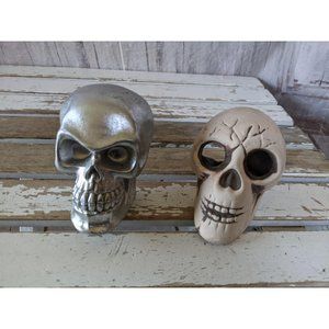 Mini skull Halloween decor candle tea light set ho
